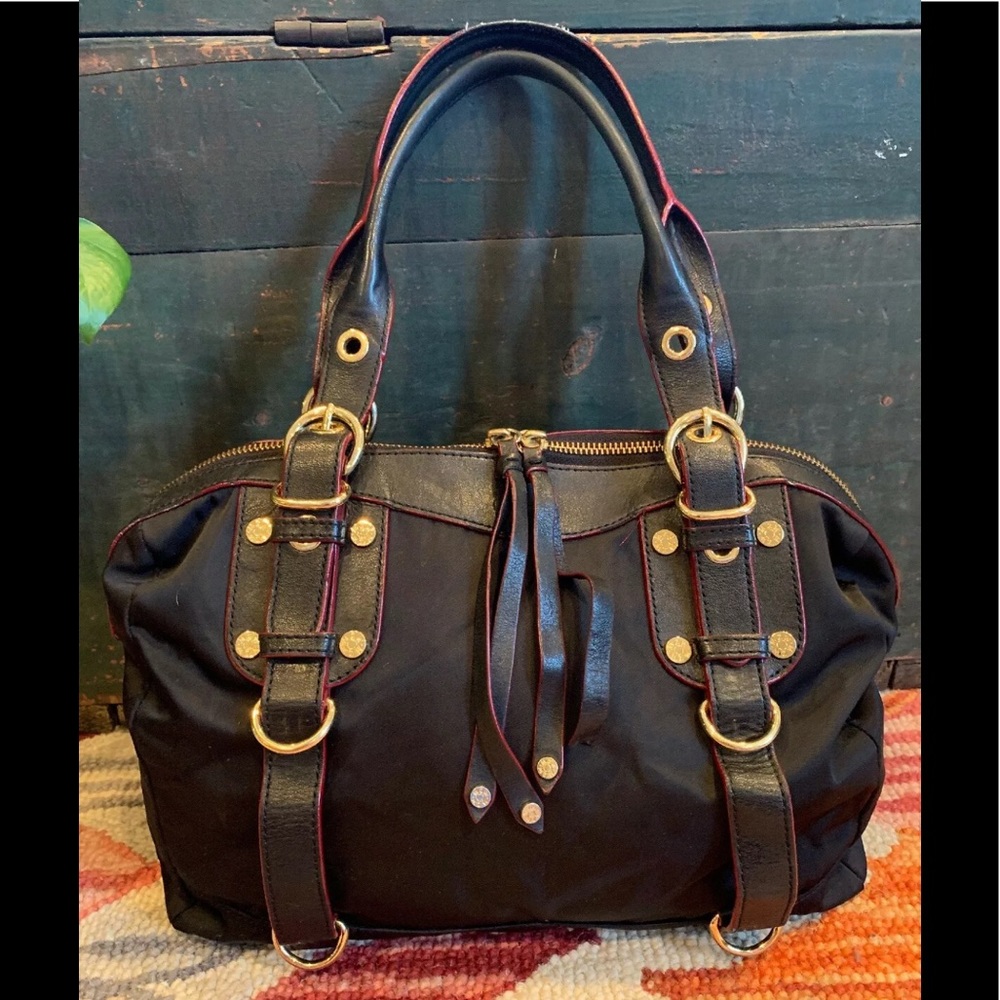 MZ Wallace Bella Bag Black Nylon Leather *No Strap